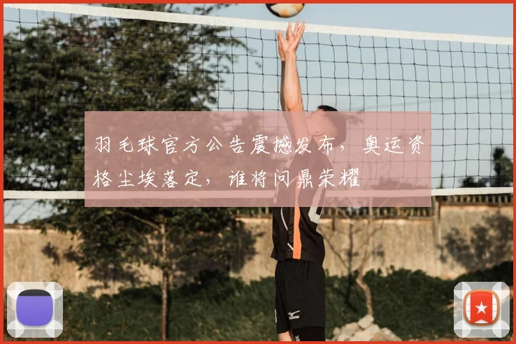 羽毛球官方公告震撼发布，奥运资格尘埃落定，谁将问鼎荣耀